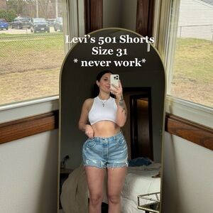 Levi's Light Blue Denim Shorts